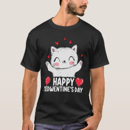 Camiseta Feliz Día de Meowentín Gato Día de San Valentín Am