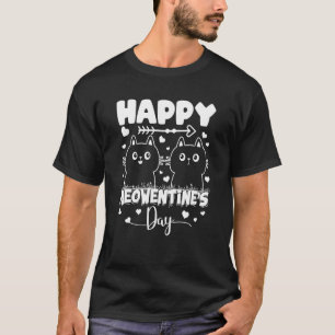 Camiseta Feliz Día de Meowentine a un gracioso gato de dise