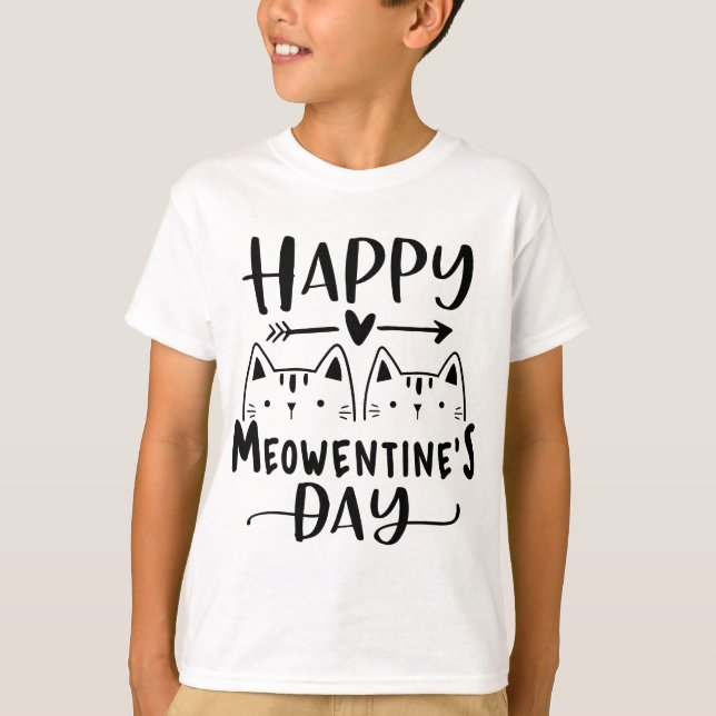 Camiseta Feliz Día de Meowentine al gracioso El día de San  (Anverso)
