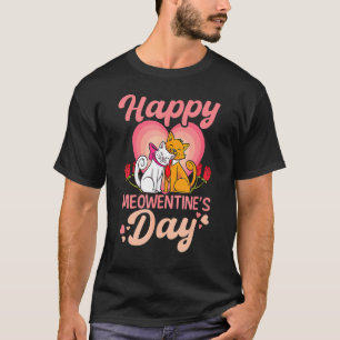 Camiseta Feliz Día De Meowentine Cute Cat Pareja Coincidenc