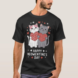 Camiseta Feliz Día de Meowentine Gracioso