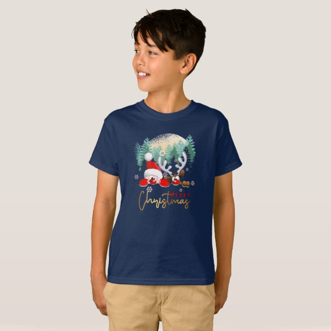 Camiseta Feliz Día de Navidad | Niños (Anverso completo)