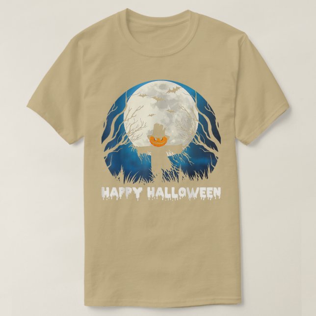 Camiseta Feliz Día de Otoño de la Calabaza de Halloween (Diseño del anverso)