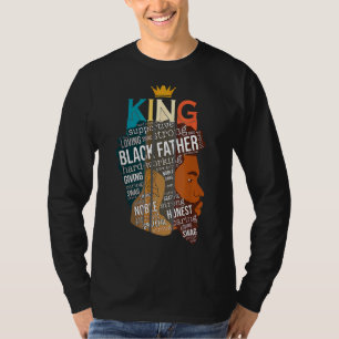 Camiseta Feliz Día de Padre Negro 2019 Rey Afro Afri