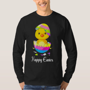 Camiseta Feliz Día de Pascua 2021 Chick con Huevo de Pascua