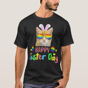Camiseta Feliz Día de Pascua 2022 Huevos LGBT gatos