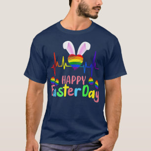 Camiseta Feliz Día de Pascua 2022: Huevos LGBT latidos 