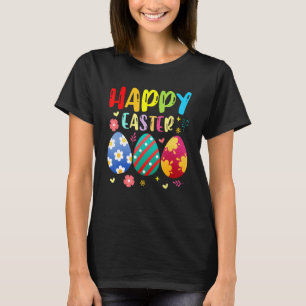 Camiseta Feliz Día de Pascua Bunny Easter Eggs Cute Easter 