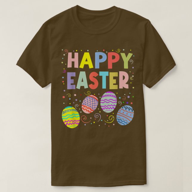 Camiseta Feliz Día de Pascua Bunny Egg Hung Spring Christia (Diseño del anverso)