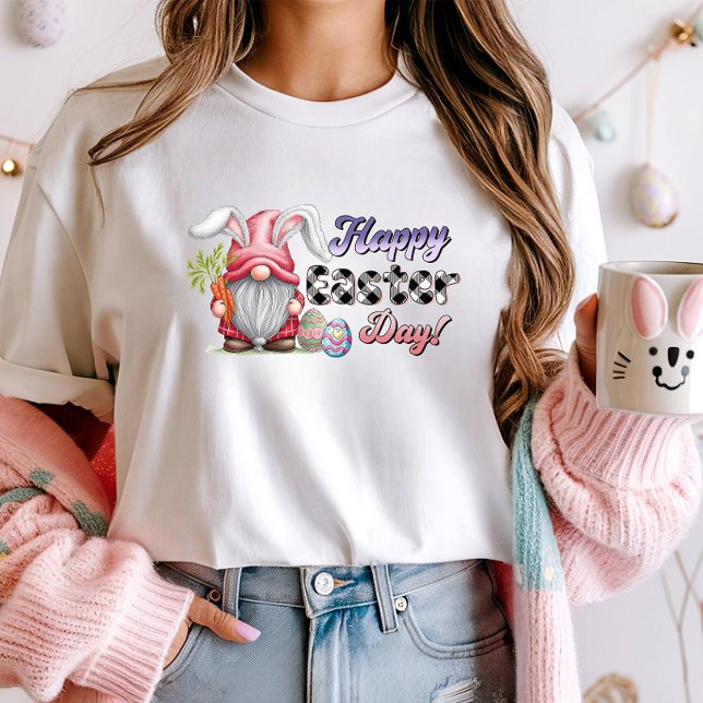 Camiseta Feliz Día de Pascua Camisas de Gnome, Conejito y Z (Subido por el creador)