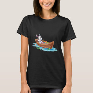 Camiseta Feliz Día de Pascua, conejito pescador, niños homb
