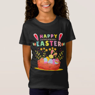 Camiseta Feliz Día de Pascua Conejo con Huevos - Pascua