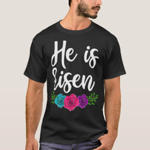 Camiseta Feliz Día de Pascua, Cristiano, Se Levanta Flo