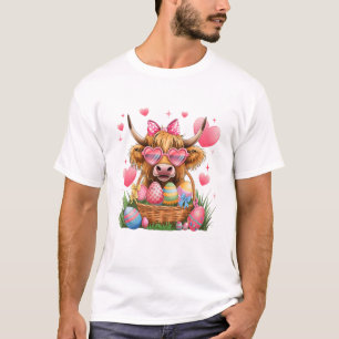 Camiseta Feliz Día de Pascua Cuidad de la vaca en Highland