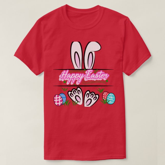 Camiseta Feliz Día de Pascua del Conejo Conejo Conejo Conej (Diseño del anverso)