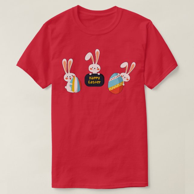 Camiseta Feliz Día de Pascua del Conejo Conejo Conejo Conej (Diseño del anverso)