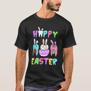Camiseta Feliz Día de Pascua Dentista Cute Bunny Tooth Dent