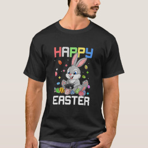 Camiseta Feliz Día de Pascua Divertido juego de video de hu