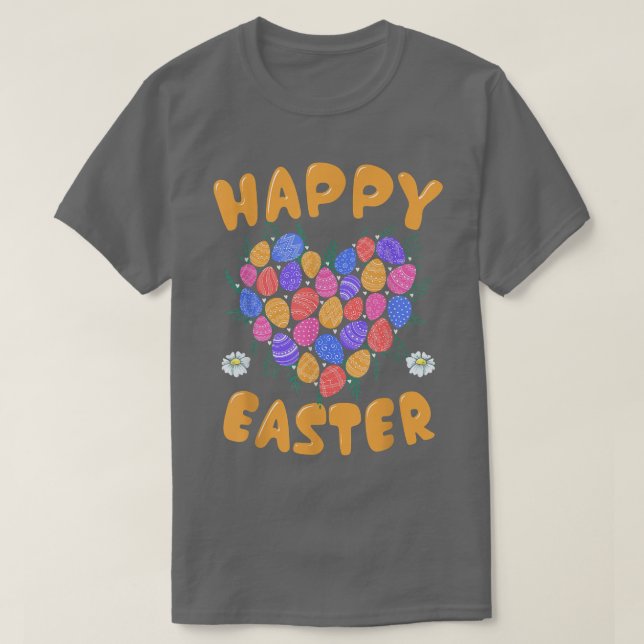 Camiseta Feliz Día de Pascua Divertidos huevos cazando Pasc (Diseño del anverso)