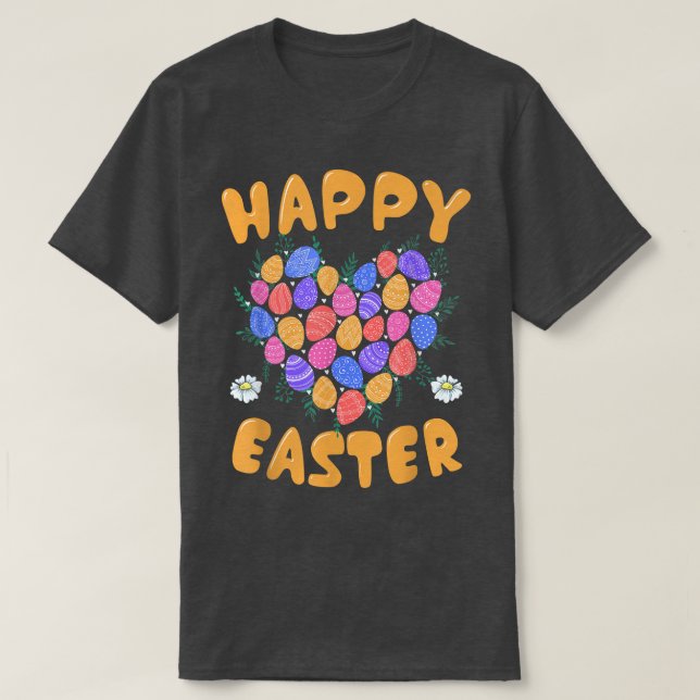 Camiseta Feliz Día de Pascua Divertidos huevos cazando Pasc (Diseño del anverso)