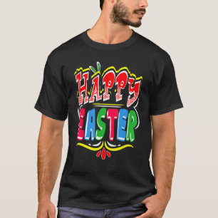 Camiseta Feliz Día de Pascua, dulce conejo con mujeres de P