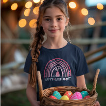 Feliz Día de Pascua El Arcoiris lindo Diseño Conej