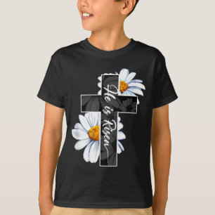 Camiseta Feliz día de Pascua él ha resucitado cruz cristian