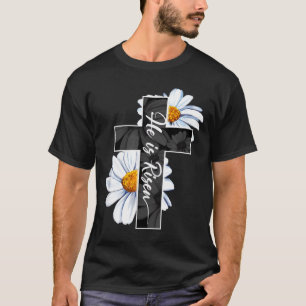 Camiseta Feliz día de Pascua él ha resucitado cruz cristian