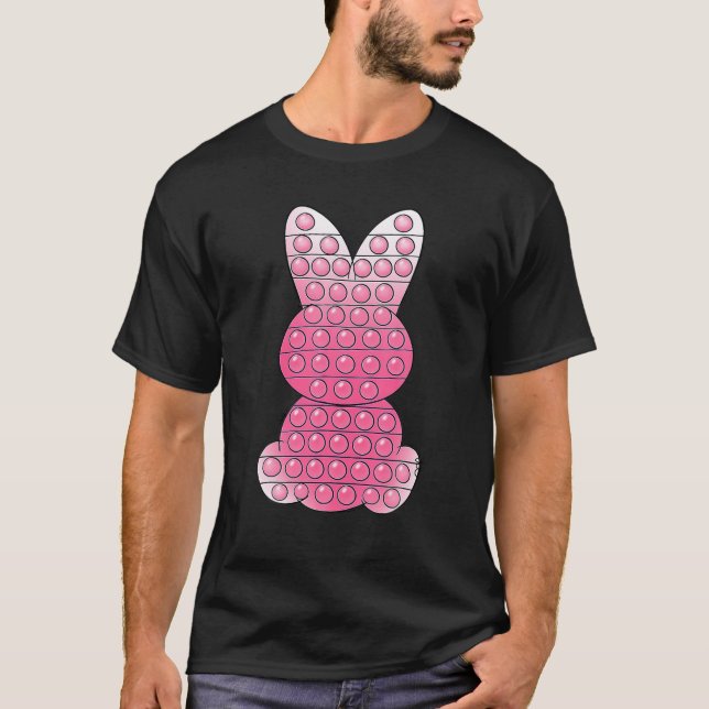 Camiseta Feliz Día de Pascua Fidget Toy Lover Conejo Pop (Anverso)