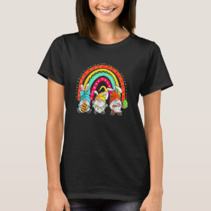 Camiseta Feliz Día de Pascua Gnome Bunny Rainbow Funny Fami