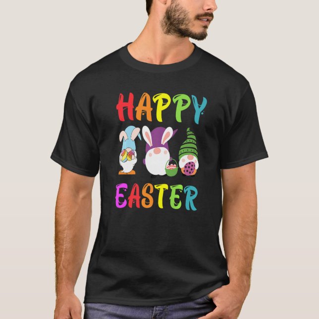 Camiseta Feliz Día de Pascua Gnome Funny Easter Day Egtin H (Anverso)