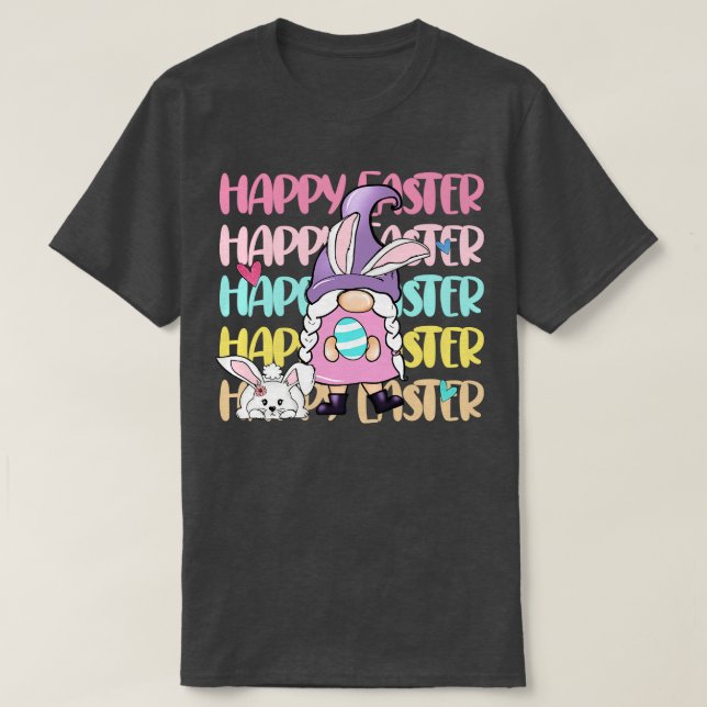 Camiseta Feliz Día de Pascua Gnomes Bunny (Diseño del anverso)