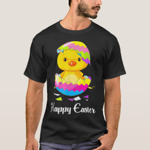 Camiseta Feliz Día de Pascua Huevos de Pollo Cute Chick Hug