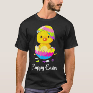 Camiseta Feliz Día de Pascua Huevos de Pollo Cute Chick Hug
