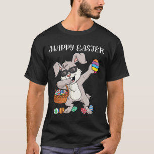 Camiseta Feliz Día de Pascua Rabbit Dabbing Eggs Niños pequ