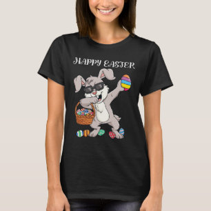 Camiseta Feliz Día de Pascua Rabbit Dabbing Eggs Niños pequ