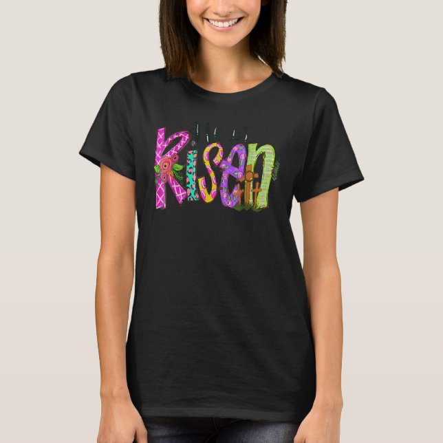 Camiseta Feliz Día de Pascua, se levanta Pascua Cristiana (Anverso)