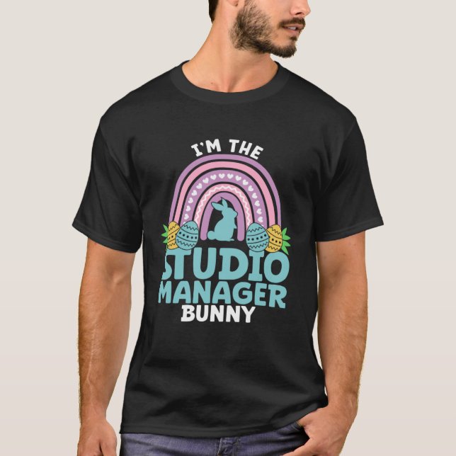 Camiseta Feliz Día de Pascua Soy el Studio Manager Bunny (Anverso)