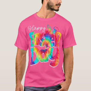 Camiseta Feliz Día de Pascua Tie Dye Conejo Conejo Face Fun