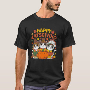 Camiseta Feliz Día de Pasos Graciosos Los Gatos De Acción D