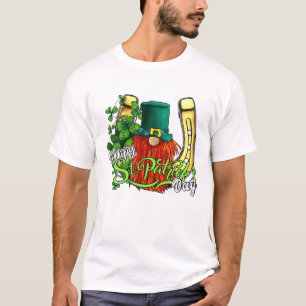 Camiseta Feliz Día de Patrones Lucky Shamrock Clover Gnome