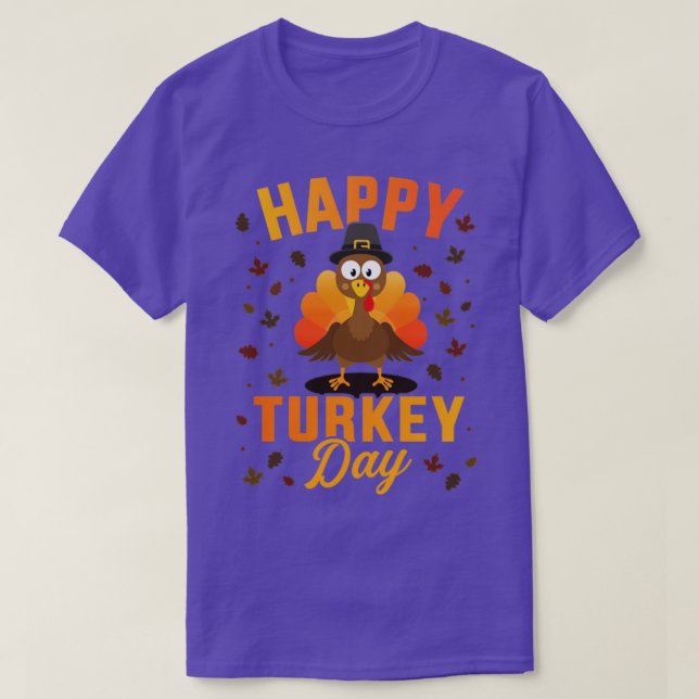 Camiseta Feliz día de pavo para la temporada de fiestas de  (Diseño del anverso)
