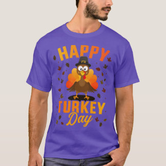 Camiseta Feliz día de pavo para la temporada de fiestas de 