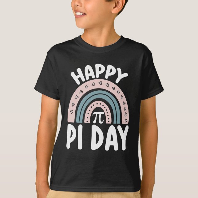 Camiseta Feliz Día de Pi Boho Arcoíris Matemáticas Matemáti (Anverso)