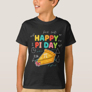 Camiseta Feliz Día de Pi Lazo Pastel Niñas Niños 3,14 Númer