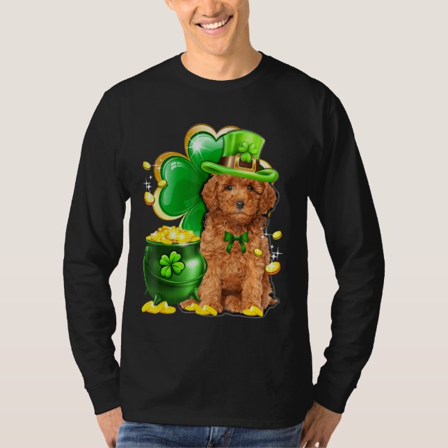 Camiseta Feliz Día de Pugtruicks Pug Leprechaun Gorra Saint (Anverso)