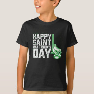 Camiseta Feliz día de Saint Hat Trick Hockey sobre Hielo St
