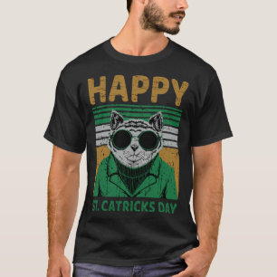 Camiseta Feliz Día de San Catracos Humor de gato St. Patric