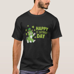 Camiseta Feliz día de San Cattrick Meow Gato Irlandés Afort