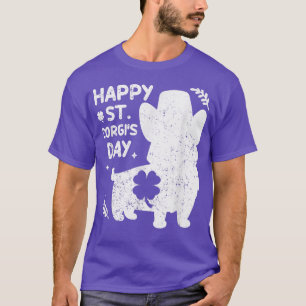 Camiseta Feliz Día de San Corgi Diez Gracioso Perro Corgi S